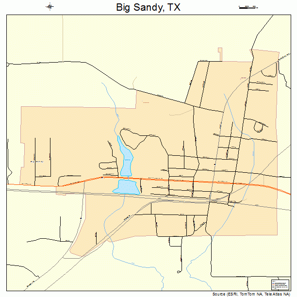 Big Sandy, TX street map