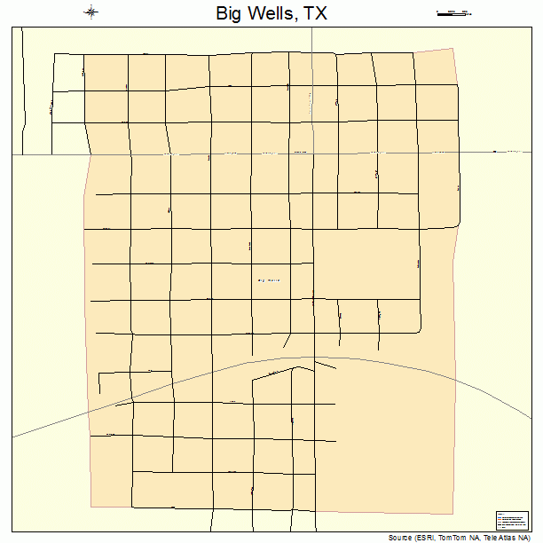 Big Wells, TX street map