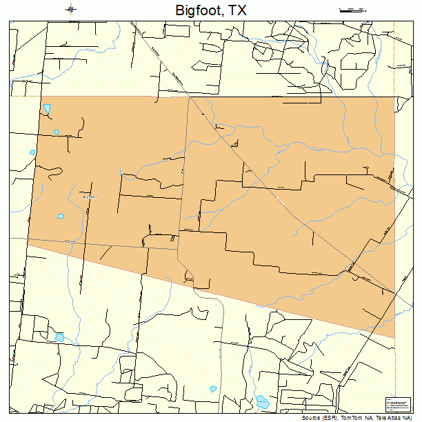 Bigfoot, TX street map