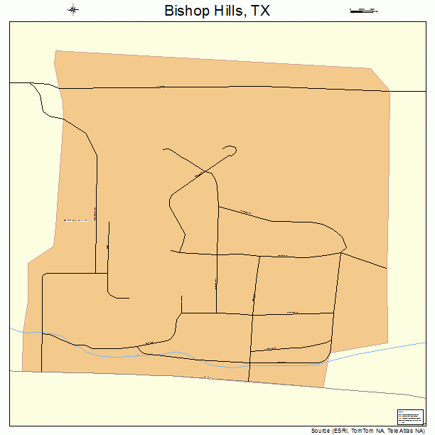 Bishop Hills, TX street map