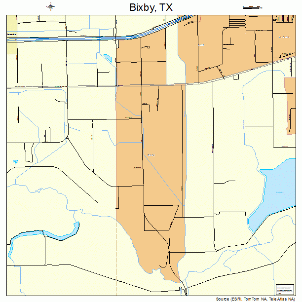 Bixby, TX street map