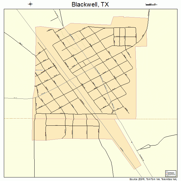 Blackwell, TX street map