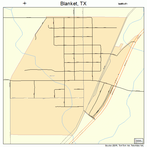 Blanket, TX street map