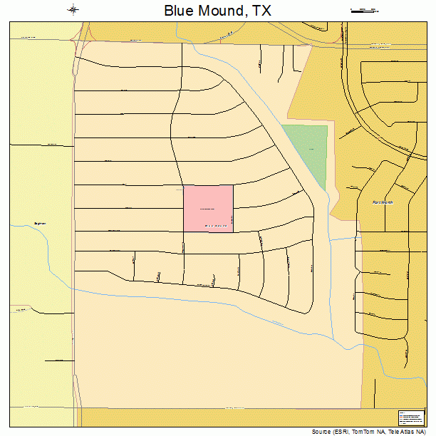 Blue Mound, TX street map