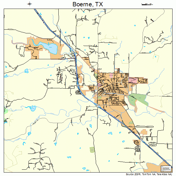 Boerne, TX street map
