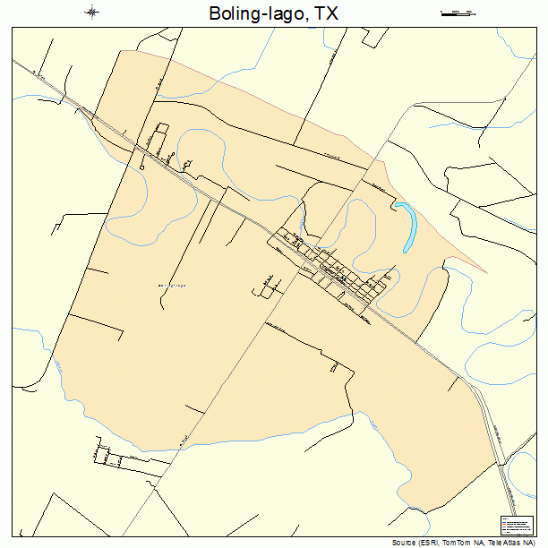 Boling-Iago, TX street map