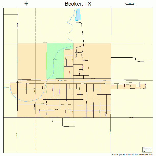 Booker, TX street map