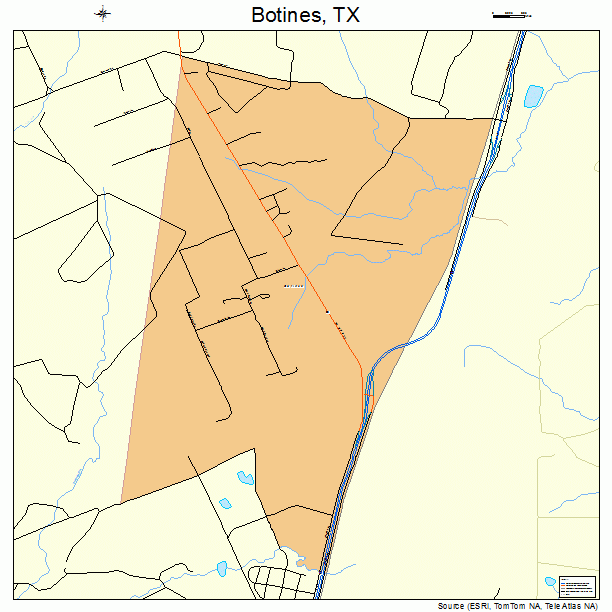 Botines, TX street map