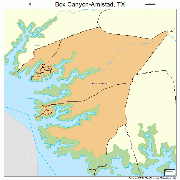 Box Canyon-Amistad, TX street map