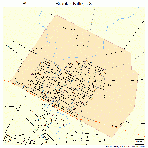 Brackettville, TX street map