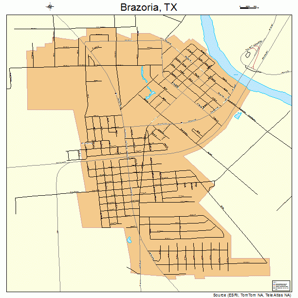 Brazoria, TX street map