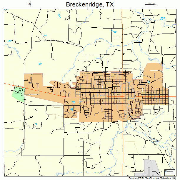 Breckenridge, TX street map