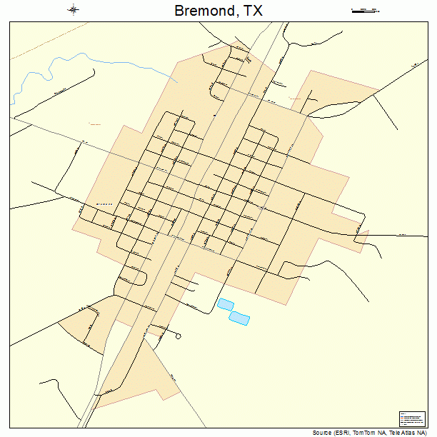Bremond, TX street map