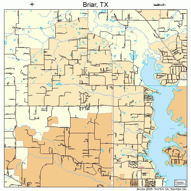 Briar, TX street map