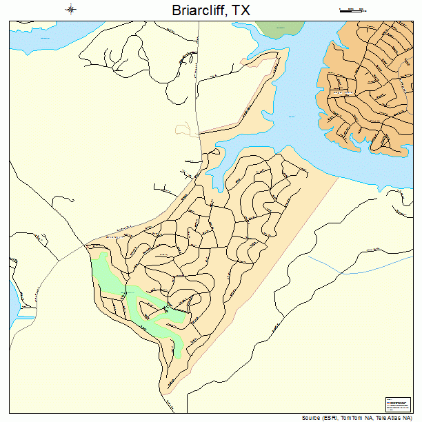 Briarcliff, TX street map