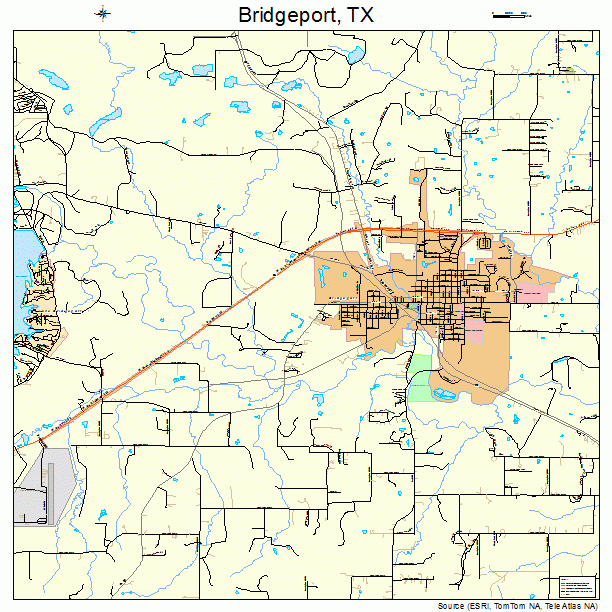 Bridgeport, TX street map