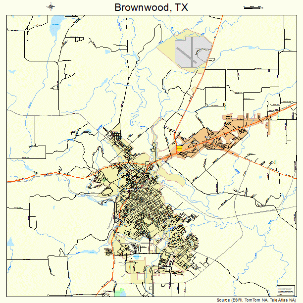 Brownwood, TX street map