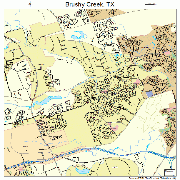 Brushy Creek, TX street map