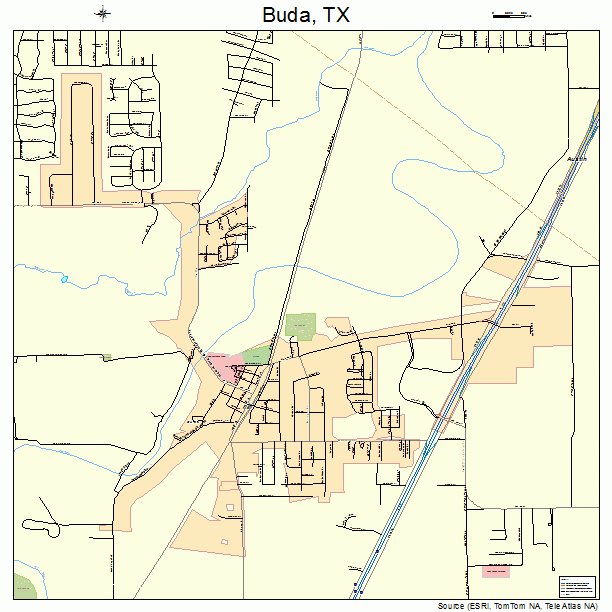 Buda, TX street map