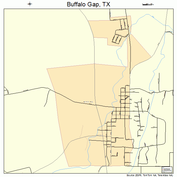 Buffalo Gap, TX street map