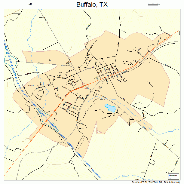 Buffalo, TX street map