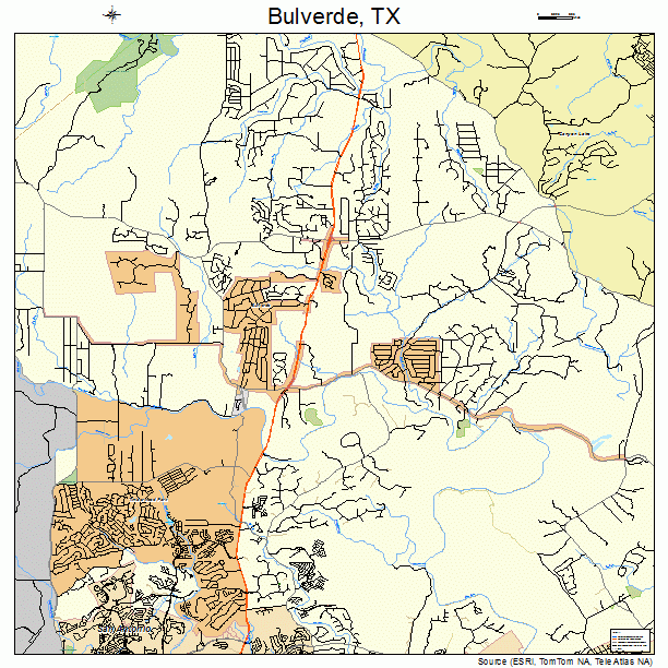 Bulverde, TX street map