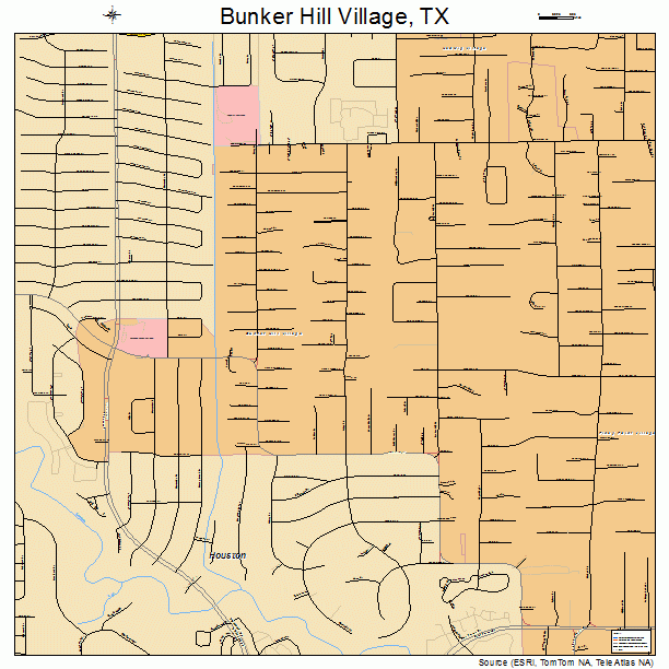 Bunker Hill Village, TX street map
