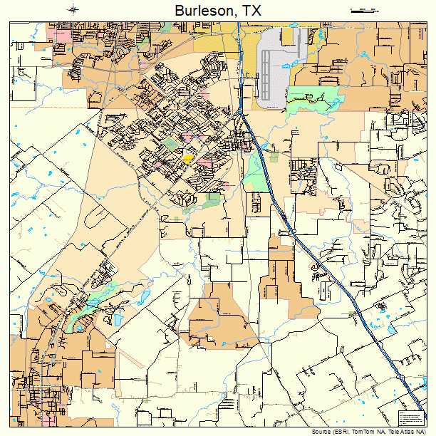 Burleson, TX street map