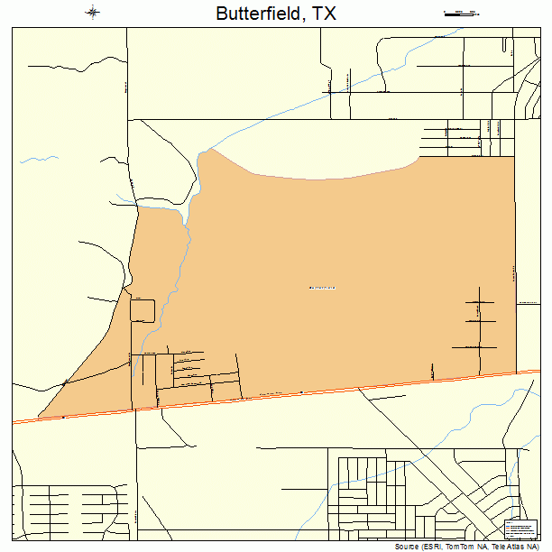Butterfield, TX street map