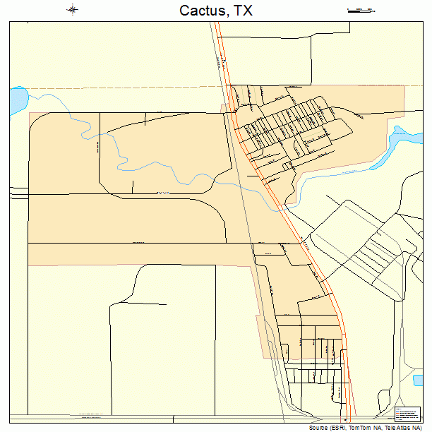 Cactus, TX street map