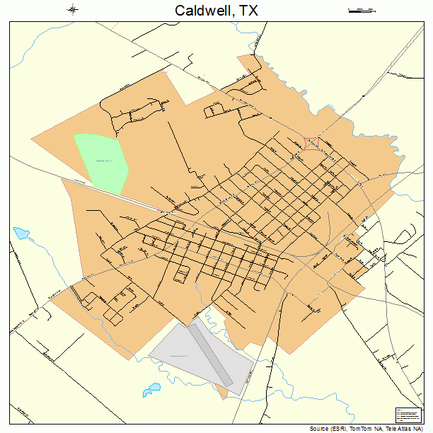 Caldwell, TX street map