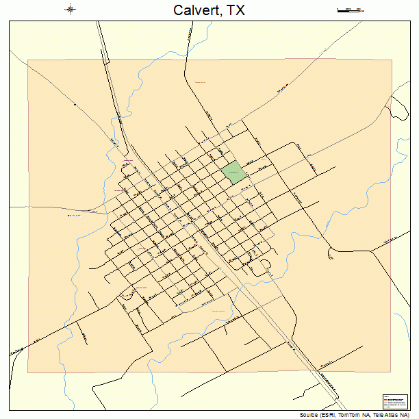 Calvert, TX street map