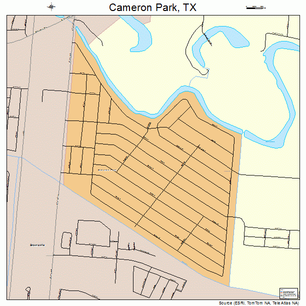 Cameron Park, TX street map