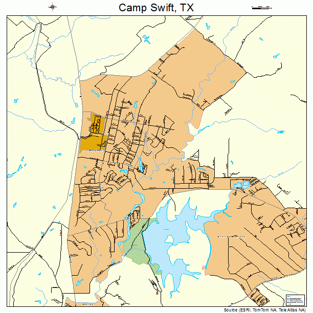 Camp Swift, TX street map