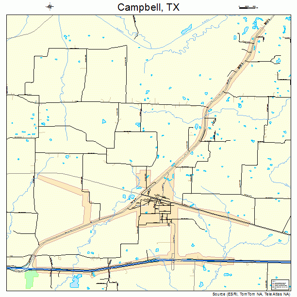 Campbell, TX street map