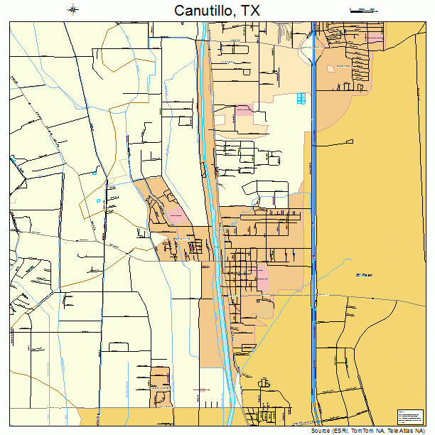 Canutillo, TX street map