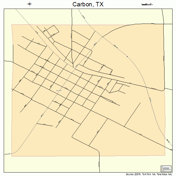 Carbon, TX street map