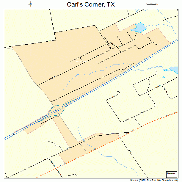 Carl's Corner, TX street map