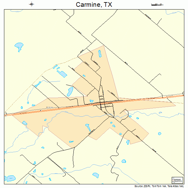 Carmine, TX street map