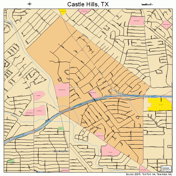 Castle Hills, TX street map