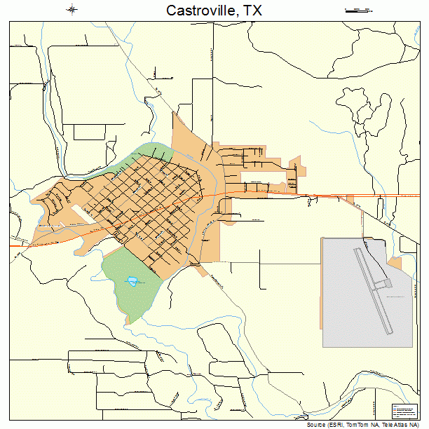 Castroville, TX street map