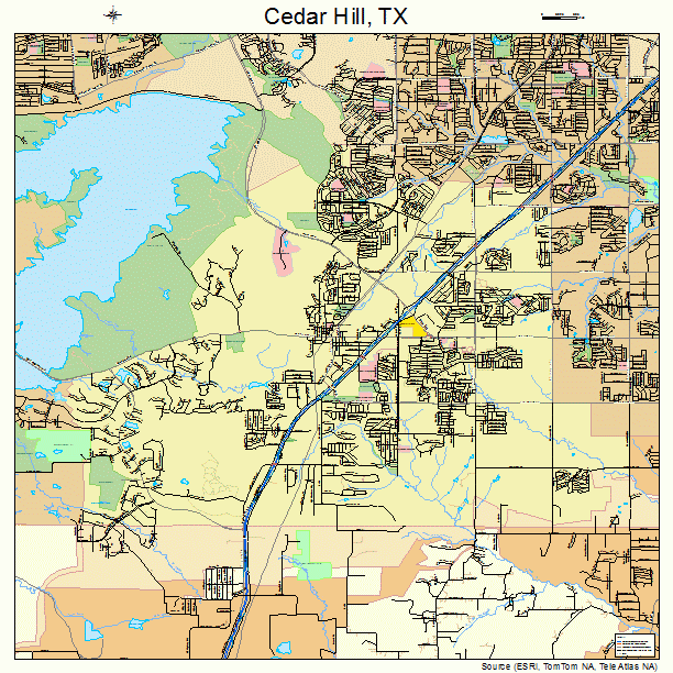 Cedar Hill, TX street map