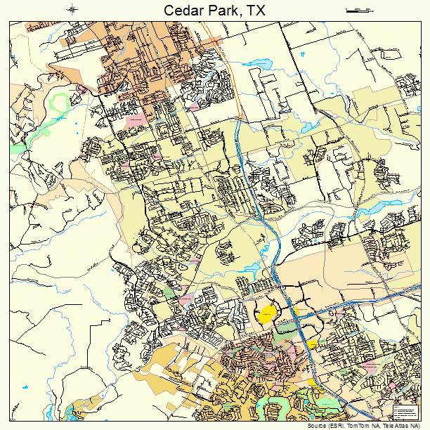 Cedar Park, TX street map