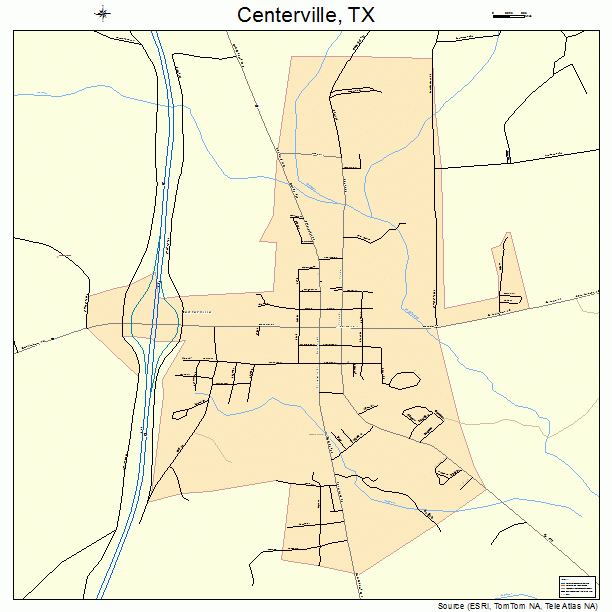 Centerville, TX street map