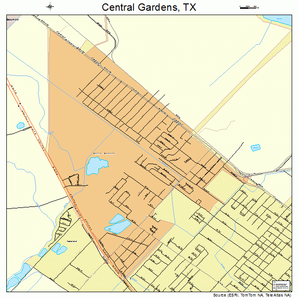 Central Gardens, TX street map