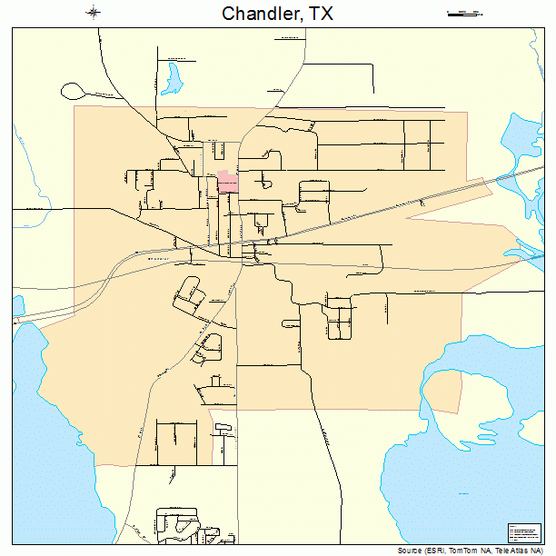 Chandler, TX street map