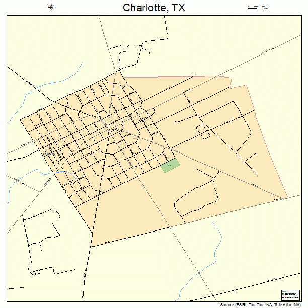 Charlotte, TX street map