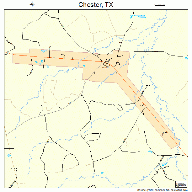 Chester, TX street map