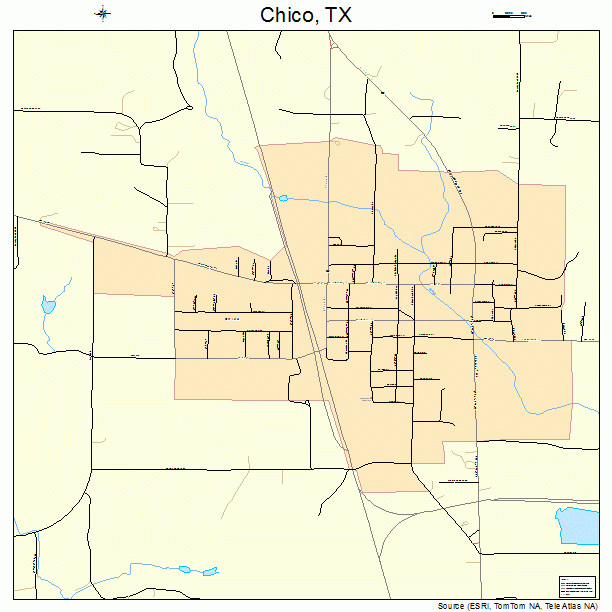 Chico, TX street map