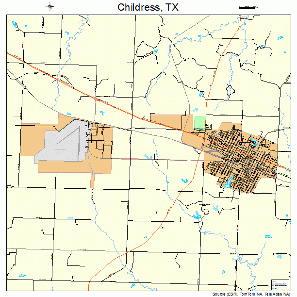 Childress, TX street map